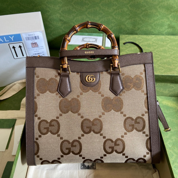G*u*i diana medium tote bag with jumbo gg