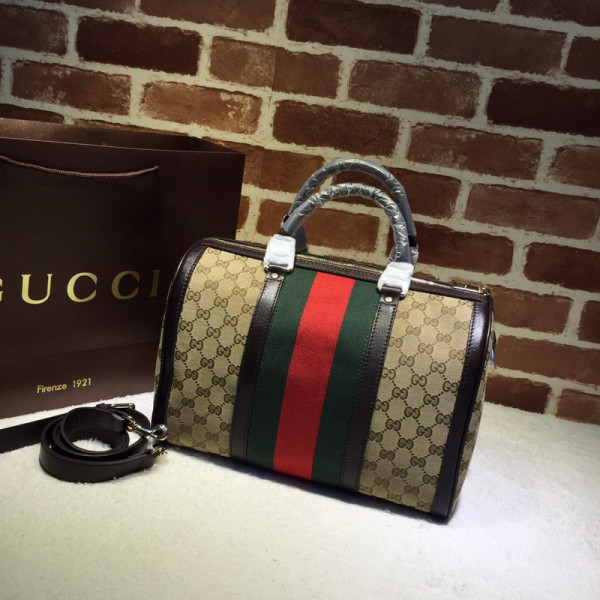 G*u*i vintage web original gg boston bag
