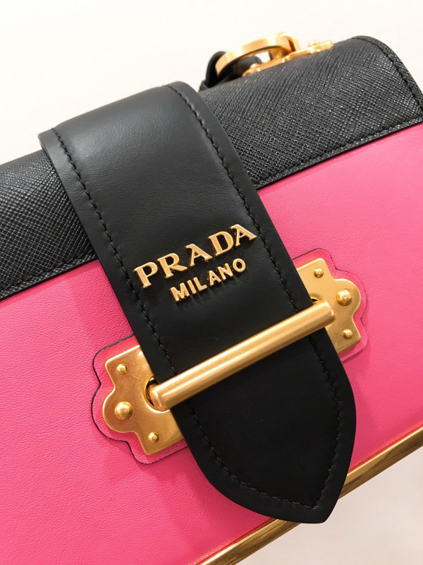 Pra*a cahier leather shoulder bag