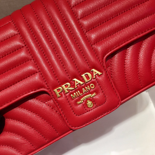 Pra*a medium leather Pra*a diagramme bag