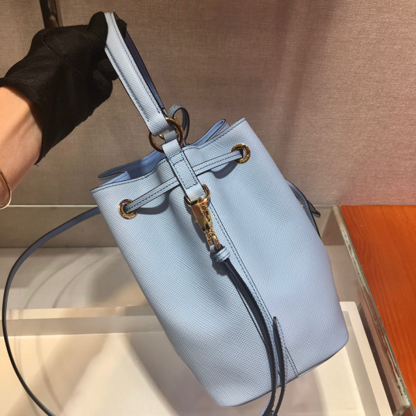Pra*a saffiano leather bucket bag