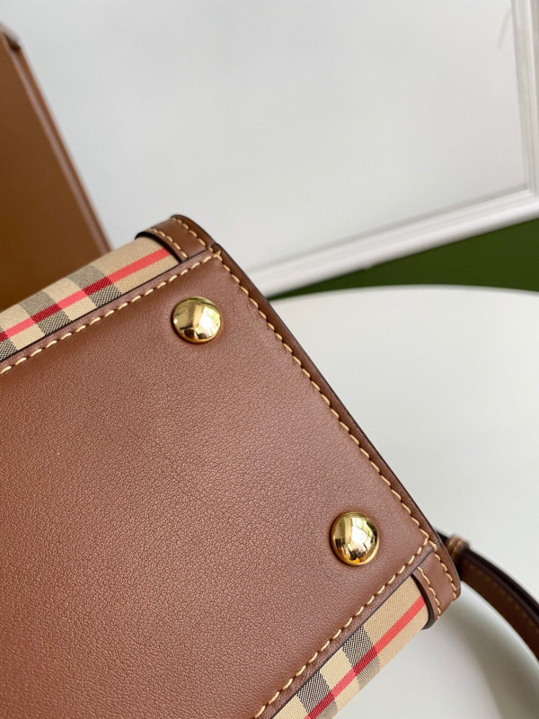 B**rry mini vintage check two-handle title bag