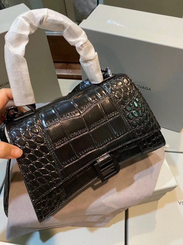 Ba*len*cia*ga hourglass xs top handle bag
