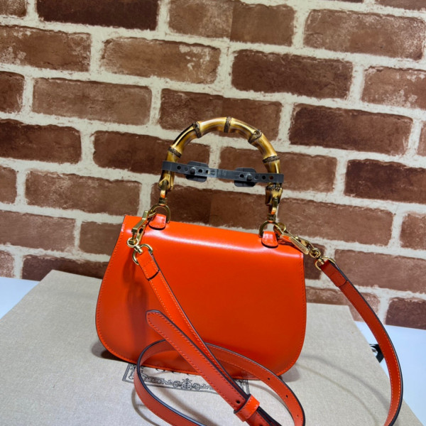 G*u*i small top handle bag with bamboo