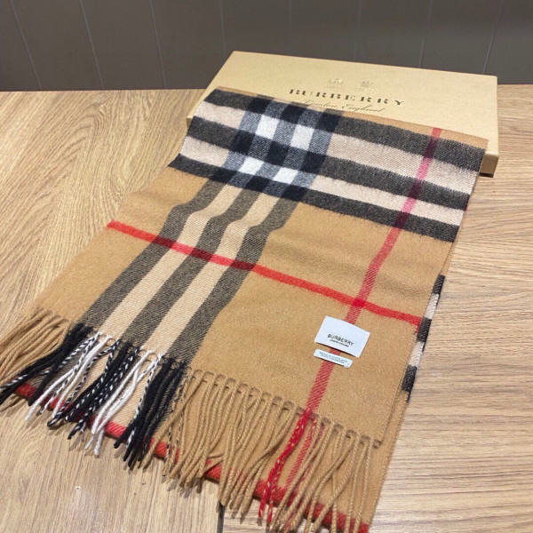 B**rry check cashmere scarf