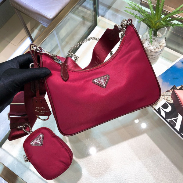 Pra*a nylon hobo bag
