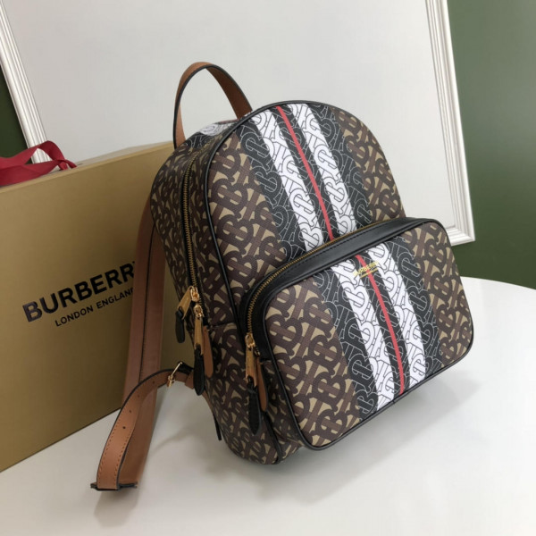 B**rry tmonogram stripe print e-canvas backpack