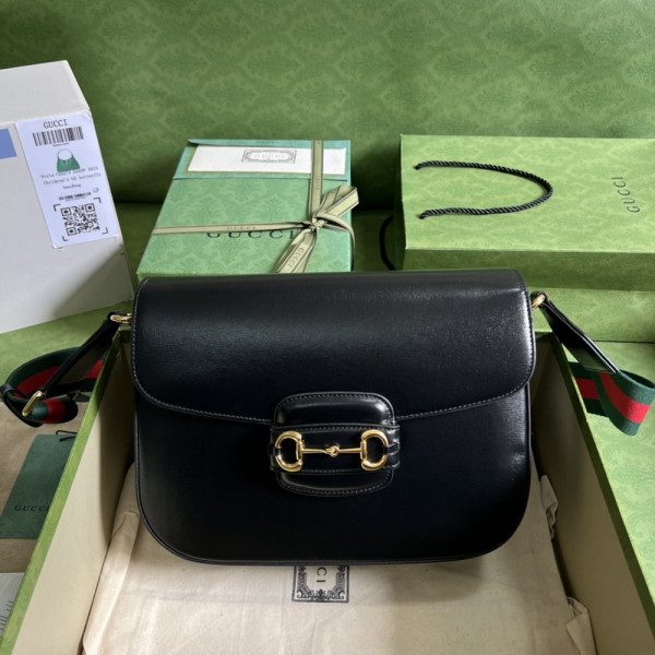 G*u*i horsebit 1955 patchwork shoulder bag