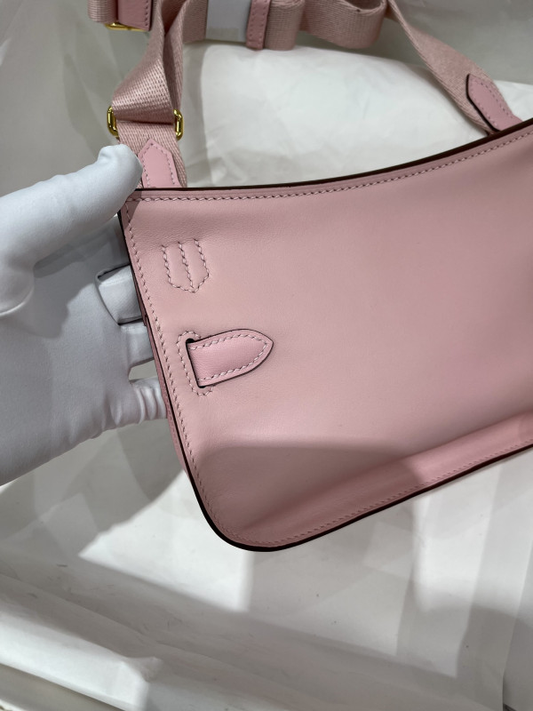 H**mes jypsiere mini bag in swift leather gris meyer