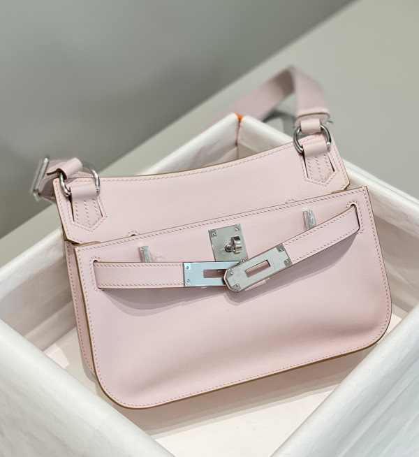 H**mes jypsiere mini bag in swift leather gris meyer