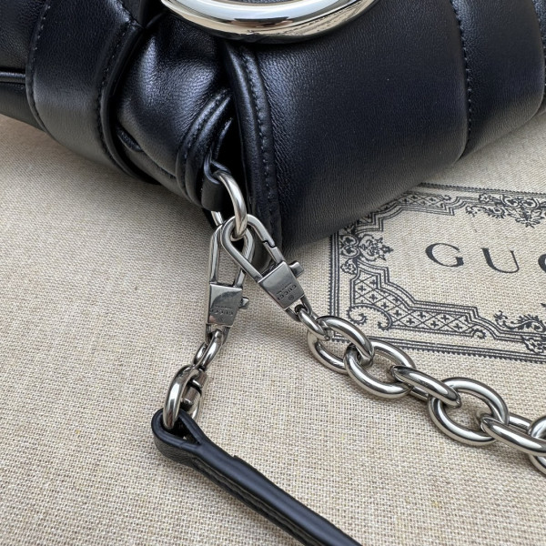 G*u*i horsebit chain big shoulder bag