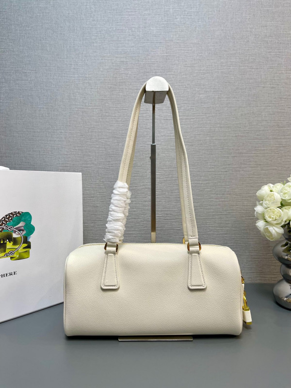 Pra*a re-nylon medium top-handle bag with padlock