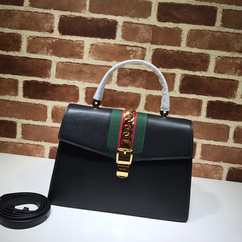 G*u*i sylvie medium top handle bag