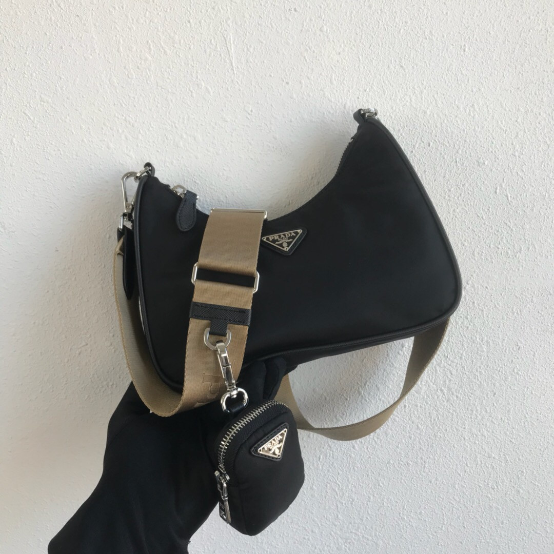 Pra*a nylon hobo bag