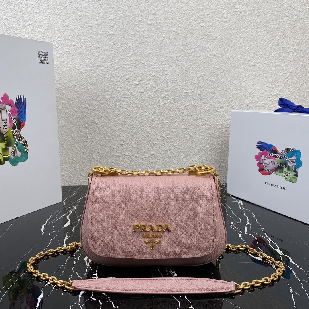 Pra*a saffiano leather