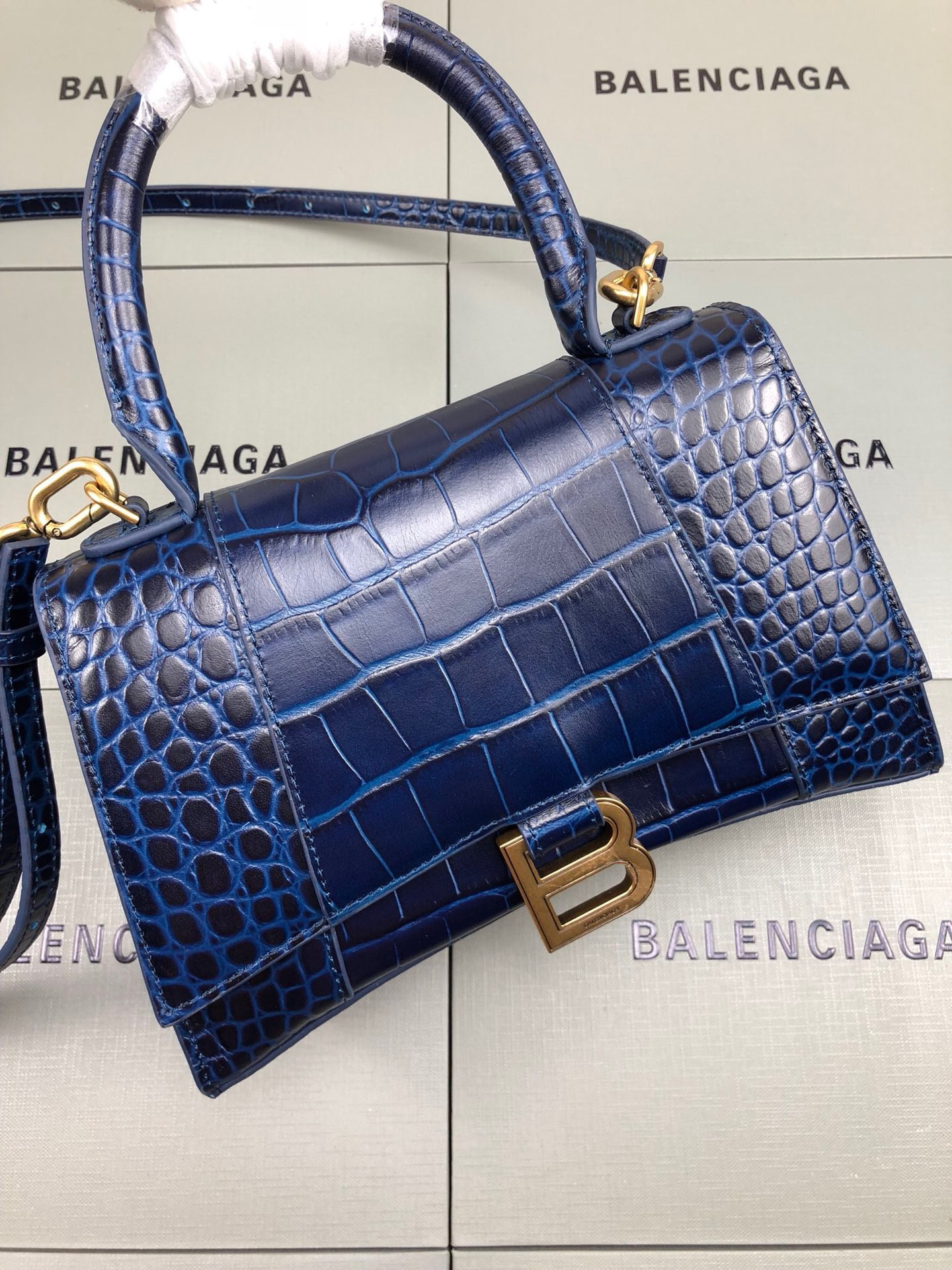 Ba*len*cia*ga hourglass small top handle bag