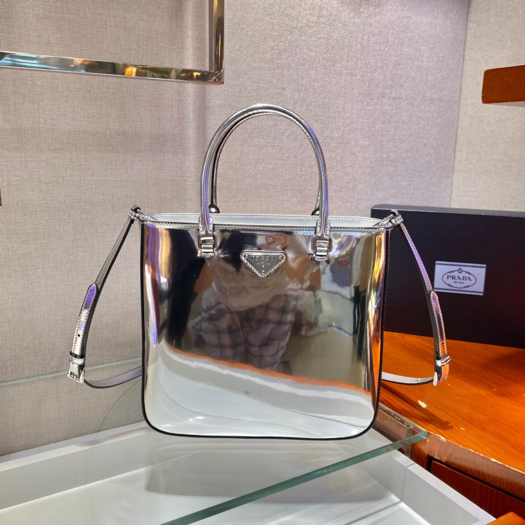 Pra*a large brushed leather tote