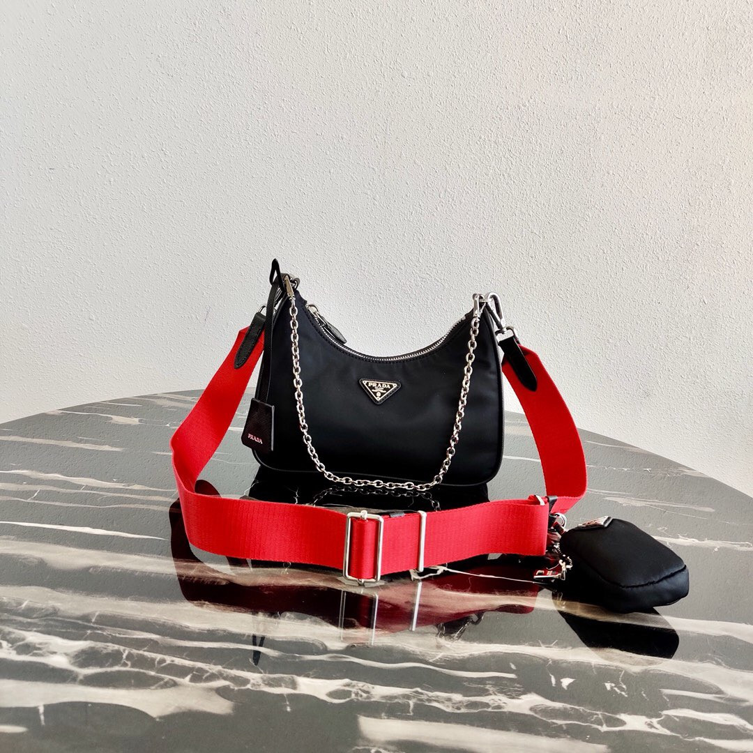 Pra*a nylon hobo bag