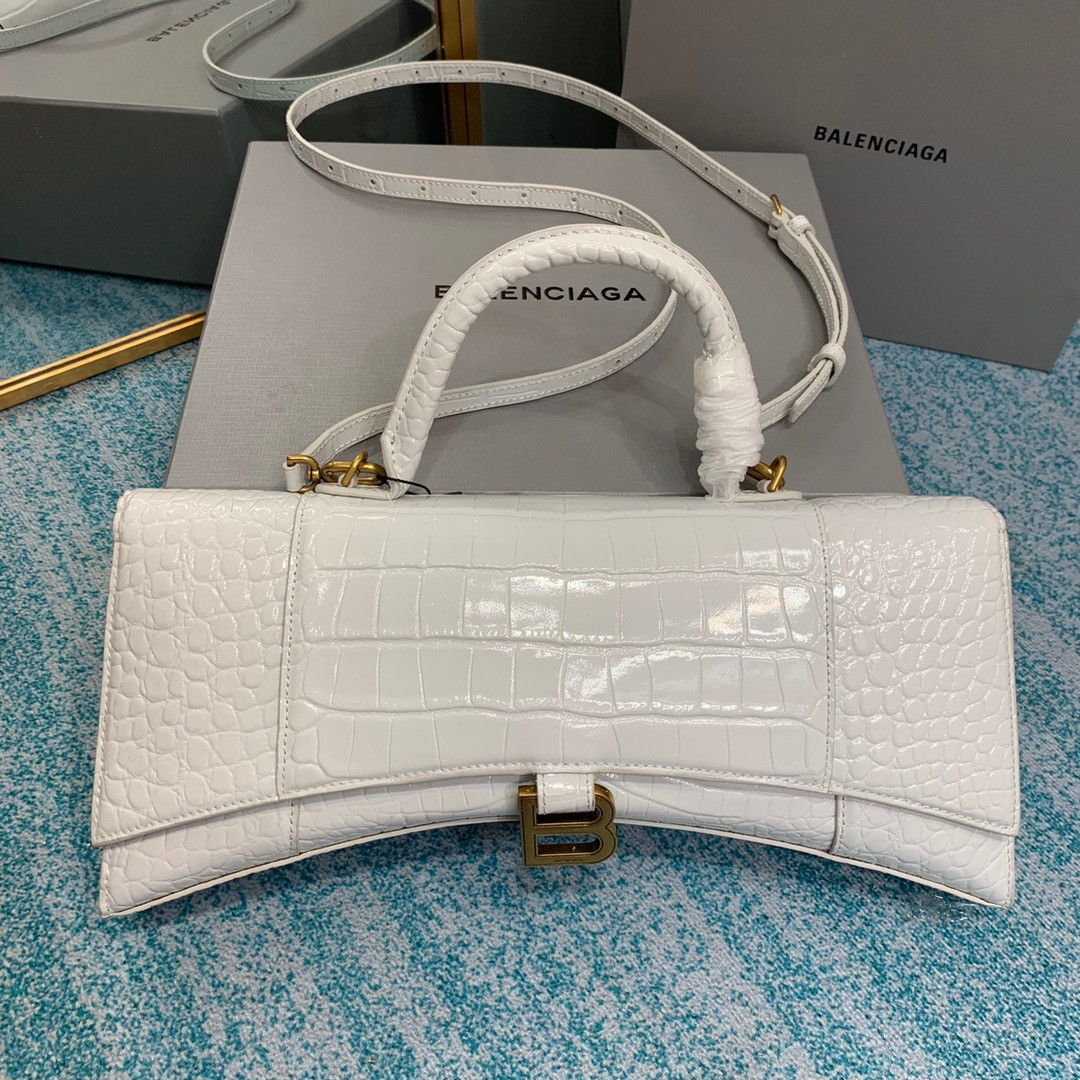 Ba*len*cia*ga  hourglass stretched top handle bag