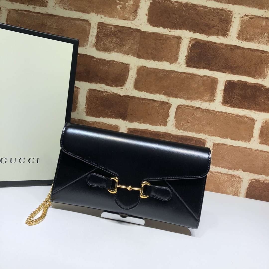 G*u*i 955 horsebit wallet with chain