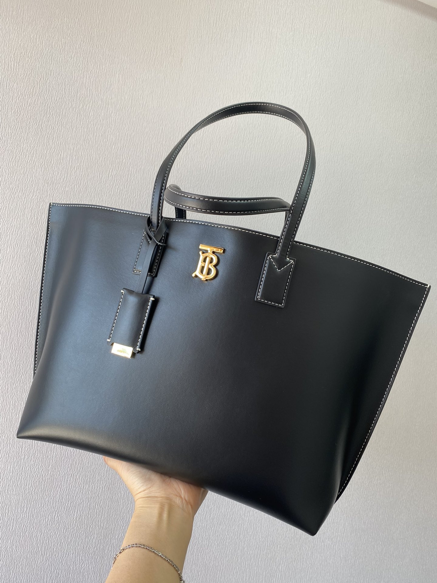 B**rry medium monogram motif leather tote