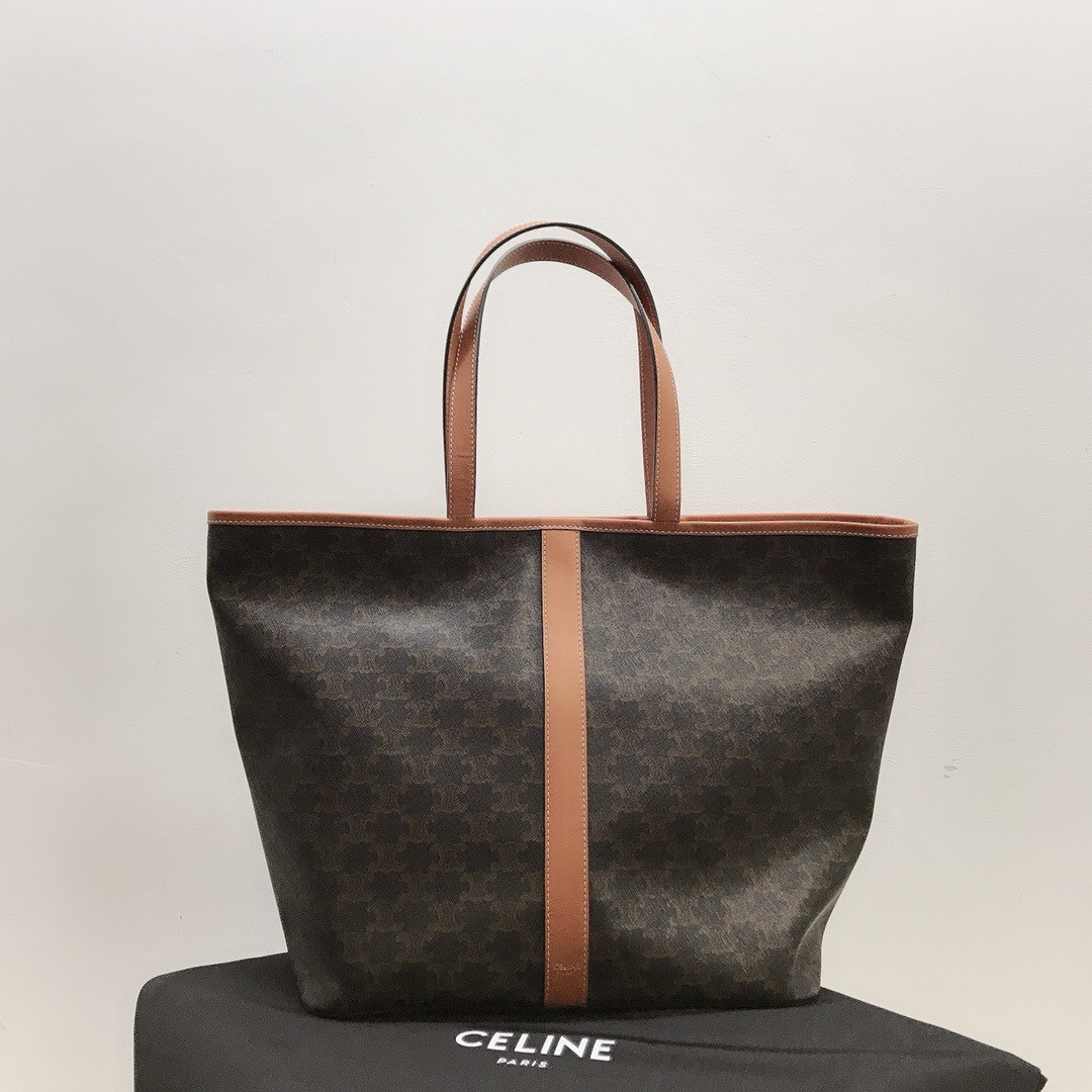 CELIN* MEDIUM CABAS IN TRIOMPHE CANVAS-32-18-31cm