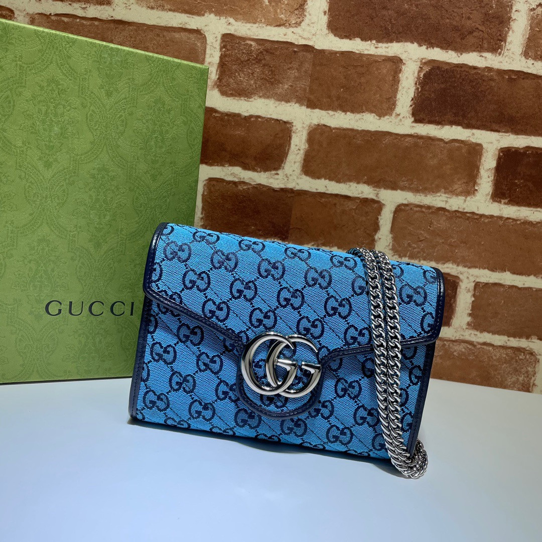 G*u*i gg marmont chain wallet