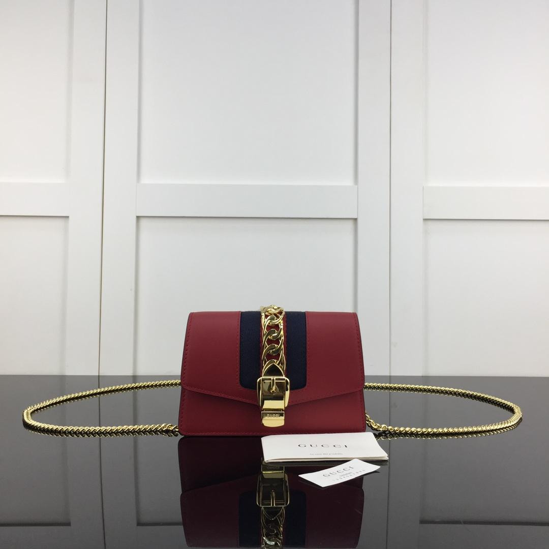 g*u*i sylvie leather S*per mini bag