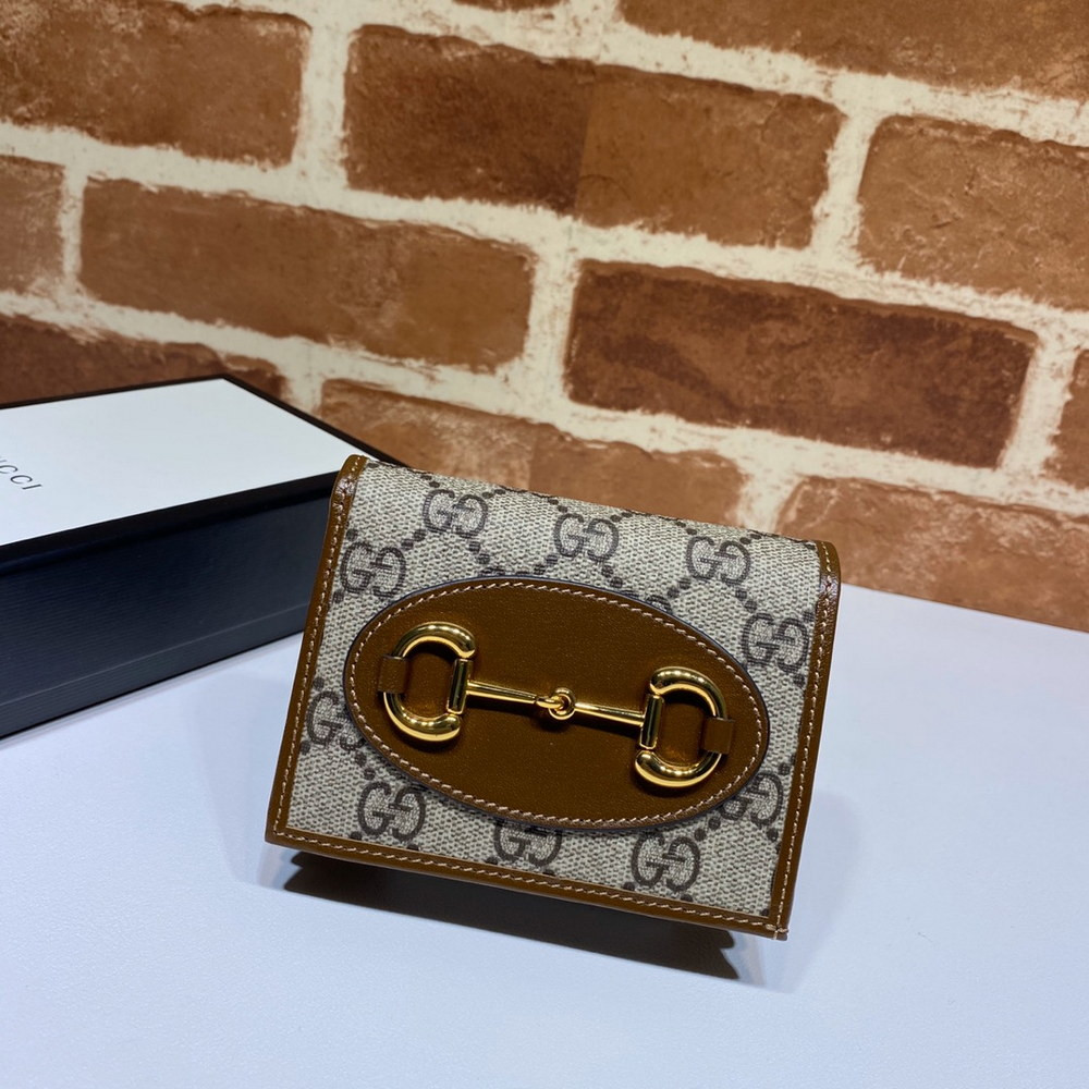 G*u*i horsebit 1955 card case wallet