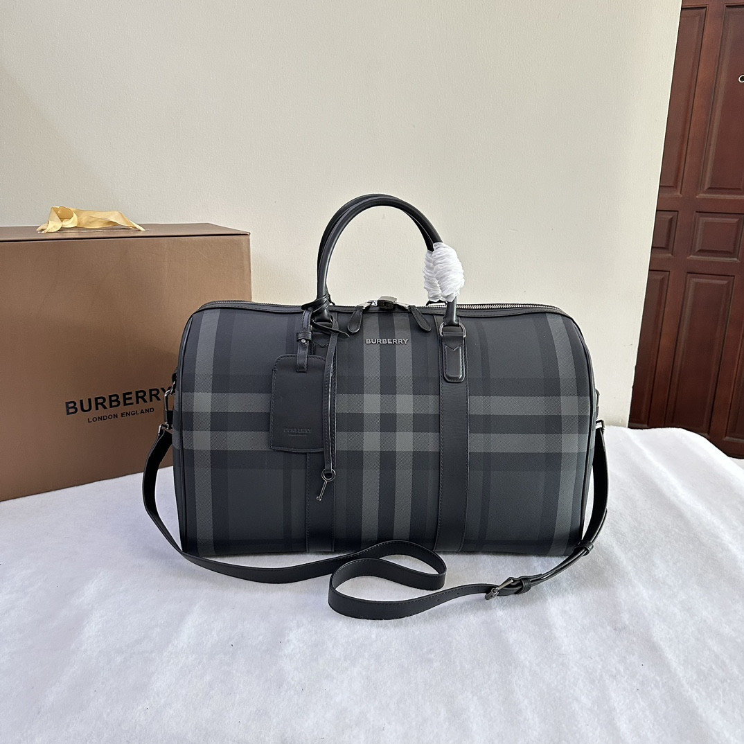 B**rry check bowling bag-49*25*28cm