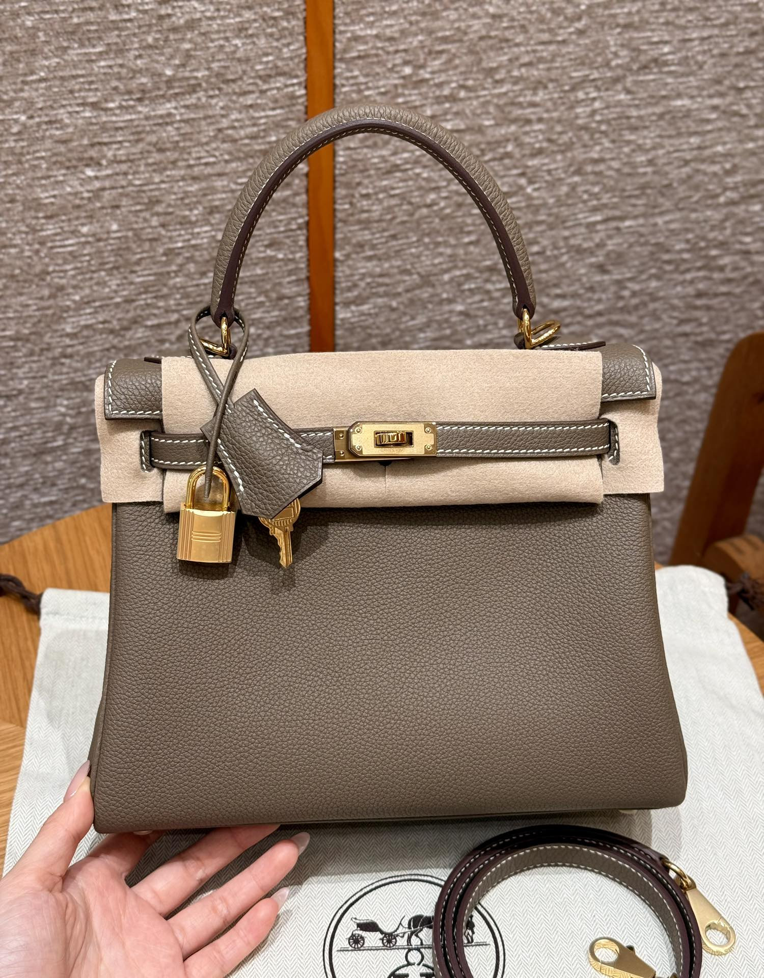 H**mes birkin 25cm-togo leather