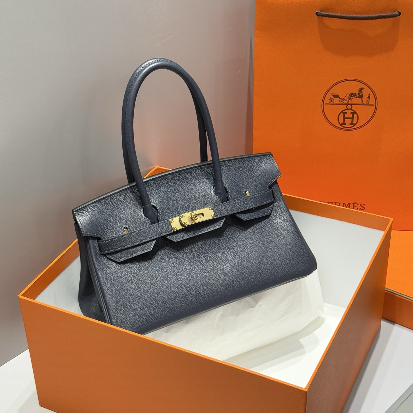 H**mes shoulder birkin 29cm -calfskin